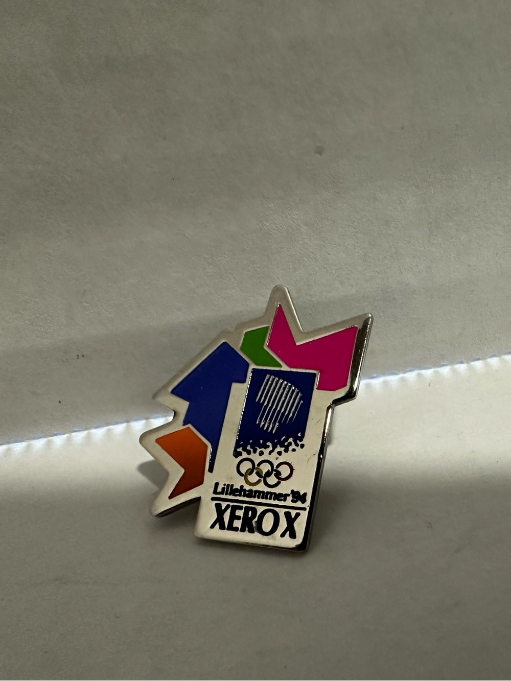 Xerox Multicolor Enamel Starburst Olympic Pin